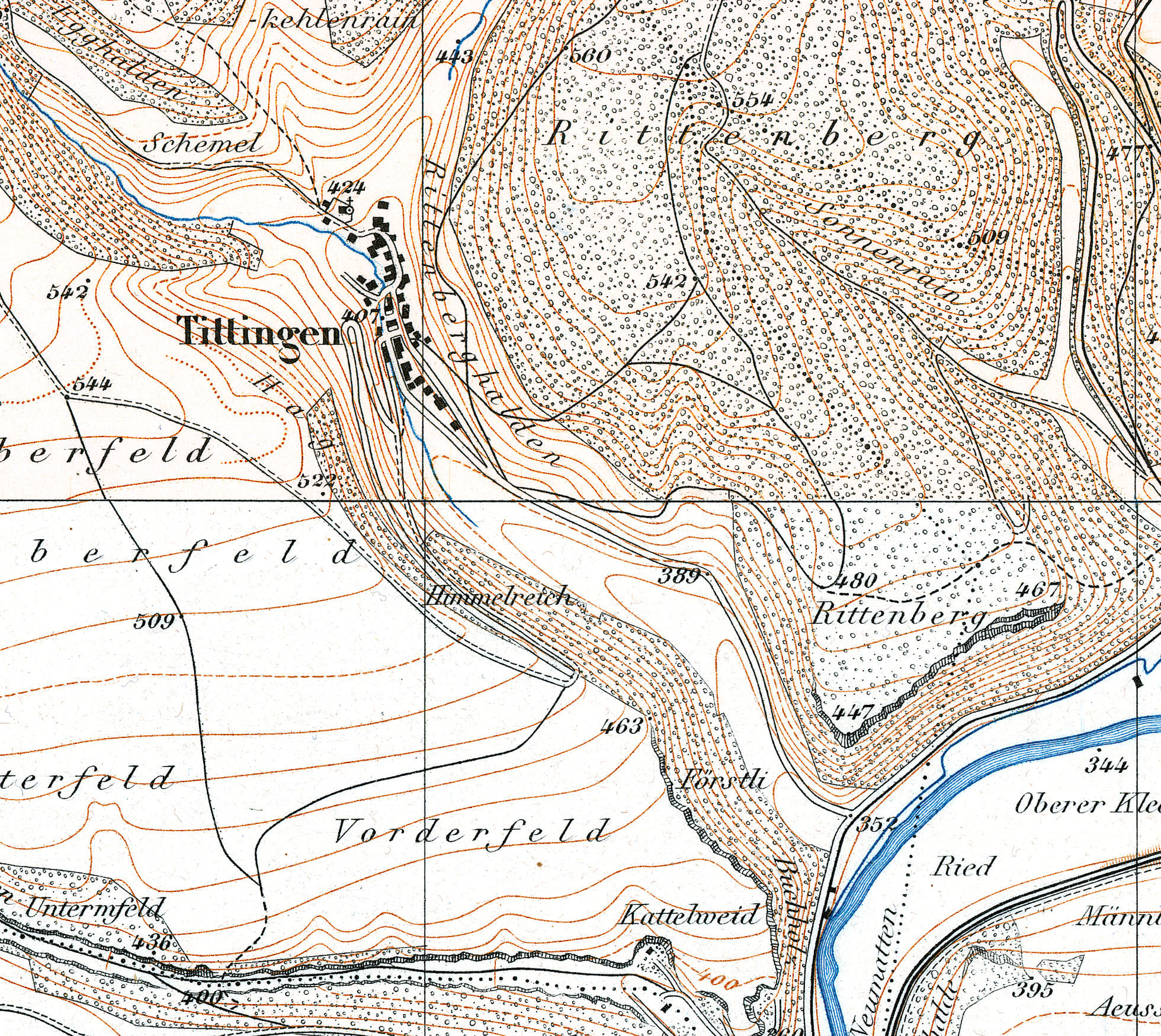 E17644 DI00 Siegfriedkarte Dittingen